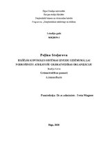 Konspekts 'Iekšējās kontroles sistēmas izveide uzņēmumā, lai nodrošinātu atbilstošu grāmatv', 1.