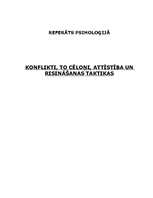 Referāts 'Konflikti, to cēloņi, attīstība un risināšanas taktikas', 1.