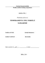 Konspekts 'Tempermenta tipi', 1.