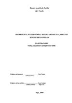 Diplomdarbs 'Profesionālās izdegšanas riska faktori SIA "XXX" personālam', 1.