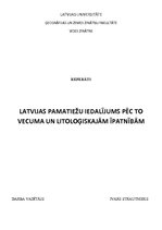 Konspekts 'Latvijas pamatiežu iedalījums pēc to vecuma un litoloģiskajām īpatnībām', 1.