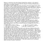 Eseja 'Genetics', 1.