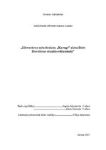 Referāts 'Literatūras mēnešraksta "Karogs" aktualitāte literatūras stundās vidusskolā', 1.