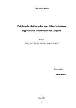 Referāts 'Policijas darbinieka saskarsmes ētikas ievērošana mijiedarbībā ar sabiedrību un ', 1.