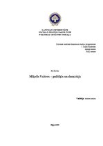 Referāts 'Miķelis Valters - politiķis un domātājs', 1.