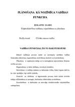 Referāts 'Plānošana kā nozīmīga vadības funkcija', 1.