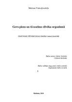 Referāts 'Govs piens un tā nozīme cilvēka organismā', 1.