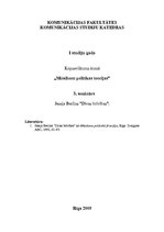 Konspekts 'Mūsdienu politikas teorijas. Jesaja Berlins "Divas brīvības"', 1.