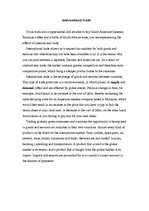 Eseja 'International Trade', 1.