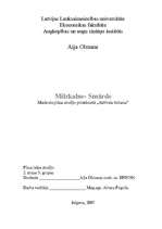 Konspekts 'Aktīvā tūrisma maršruta plāns "Milzkalne - Smārde"', 1.