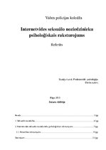 Referāts 'Internetvides seksuālo noziedzinieku psiholoģiskais raksturojums', 1.
