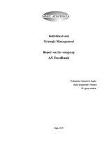 Referāts 'Strategic Management in Swedbank', 1.
