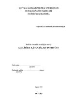 Referāts 'Izglītība kā sociālais institūts', 1.