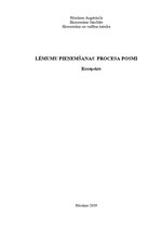 Konspekts 'Lēmumu pieņemšanas procesa posmi', 1.