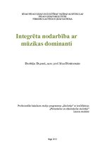 Konspekts 'Integrēta nodarbība ar mūzikas dominanti', 1.