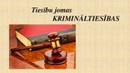 Prezentācija 'Tiesību jomas krimināltiesības', 1.