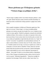 Eseja 'Manas pārdomas par F.Fukujamas grāmatu "Vēstures beigas un pēdējais cilvēks"', 1.