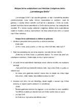 Konspekts 'Atziņas bērna audzināšanā A.Lindgrēnas darbā "Lennenbergas Emīls"', 1.