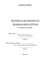Referāts 'Negodīgas konkurences tiesiskais regulējums', 2.