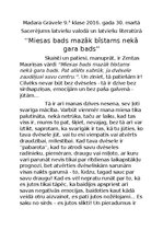 Eseja 'Miesas bads mazāk bīstams nekā gara bads', 1.