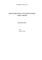 Referāts 'Russian foreign policy on Nagorno-Karabakh conflict: 2008-2019', 1.