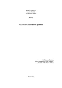 Konspekts 'Iežu masīvu hidrauliskās īpašības', 1.