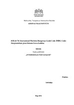 Referāts 'IMDG kodekss', 1.