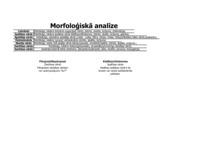 Konspekts 'Morfoloģiskā analīze', 1.