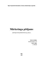 Referāts 'Pētījums mārketingā. Biezpiena sieriņš "Kārums"', 1.