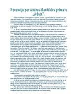 Eseja 'Recenzija par A.Manfeldes grāmatu "Adata"', 1.
