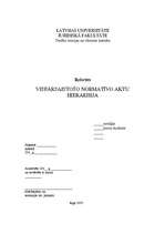 Referāts 'Normatīvo aktu hierarhija', 1.