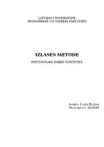 Konspekts 'Izlases metode', 1.