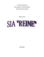 Biznesa plāns 'SIA "Reine"', 1.