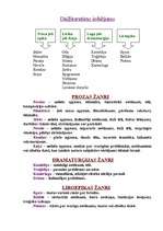 Konspekts 'Daiļliteratūras iedalījums', 1.