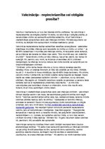 Eseja 'Vakcinācija - nepieciešamība vai obligāta prasība', 1.