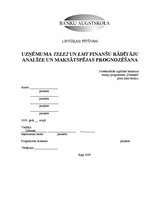 Diplomdarbs 'Uzņēmumu "Tele2" un "LMT" finanšu rādītāju analīze un maksātspējas prognozēšana', 1.