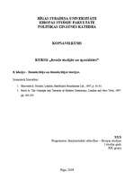 Konspekts 'Demokrātija un demokrātijas teorijas', 1.