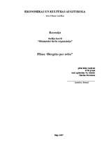 Eseja 'Recenzija filmai "Dārgāks par zeltu"', 1.