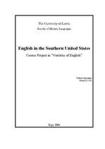 Referāts 'English in the Southern United States', 1.