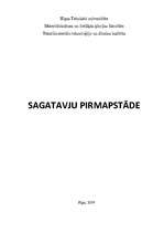 Referāts 'Sagatavju pirmapstrāde', 1.
