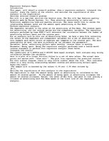 Eseja 'Regression Analysis Paper ', 1.