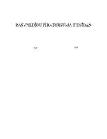 Referāts 'Pašvaldību pirmpirkuma tiesības', 1.