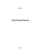 Referāts 'Ērihs Marija Remarks', 1.