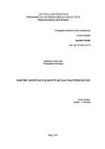 Referāts 'Mācību motivācija, motivācijas pastiprinātāji', 1.