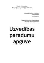 Referāts 'Uzvedības paradumu apguve', 1.
