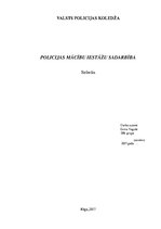 Referāts 'Policijas mācību iestāžu sadarbība', 1.