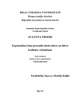 Konspekts 'Ergonomikas loma personāla darba dzīves un dzīves kvalitātes veicināšanā', 1.