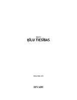 Konspekts 'Ķīlu tiesības', 1.