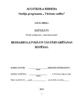 Konspekts 'Bezdarbs Latvijā un tā pārvarēšanas iespējas', 2.