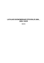 Referāts 'Latvijas ekonomiskais stāvoklis 2008. un 2009.gadā', 1.